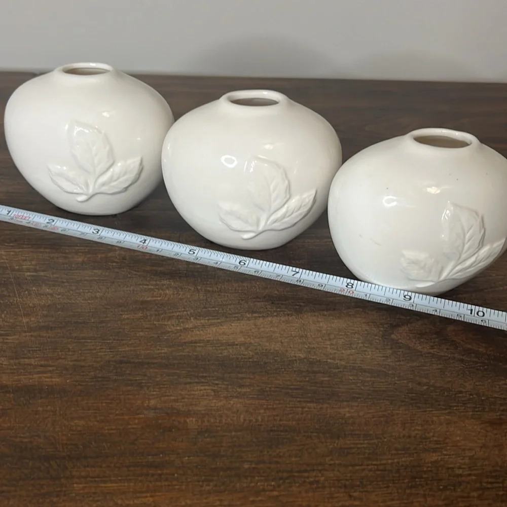 Set of 3 ceramic bud vases, VTG - Picture 1 of 8